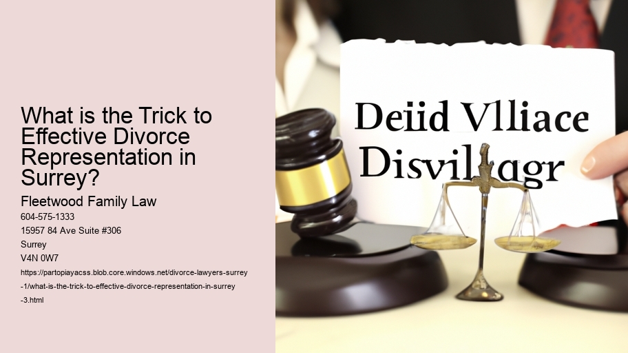What is the Trick to Effective Divorce Representation in Surrey?