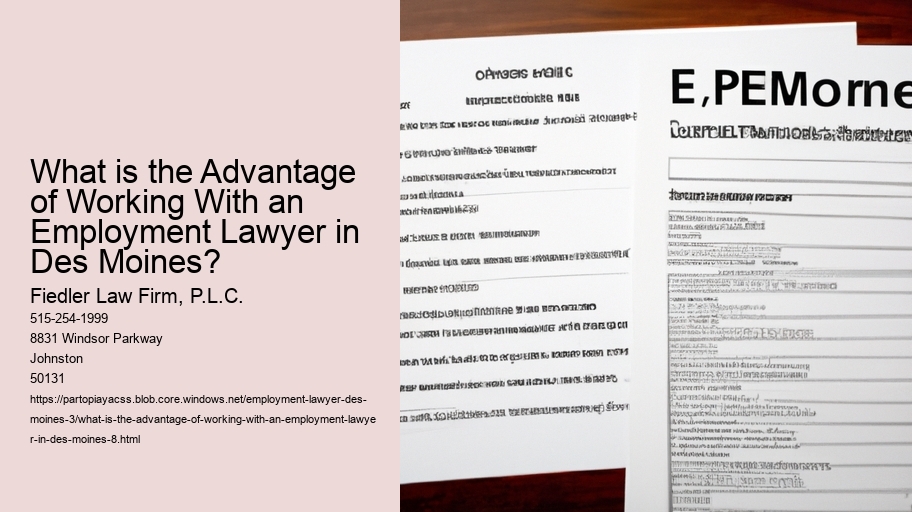 What is the Advantage of Working With an Employment Lawyer in Des Moines?