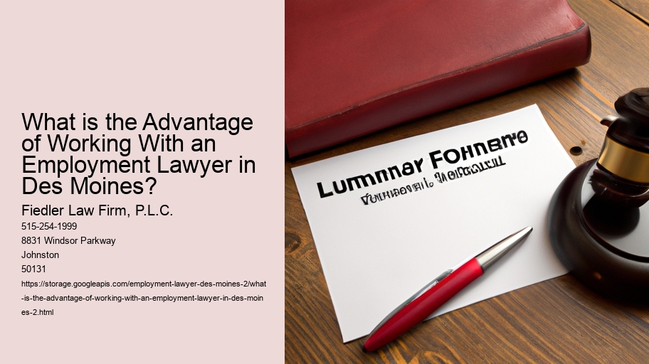 What is the Advantage of Working With an Employment Lawyer in Des Moines?