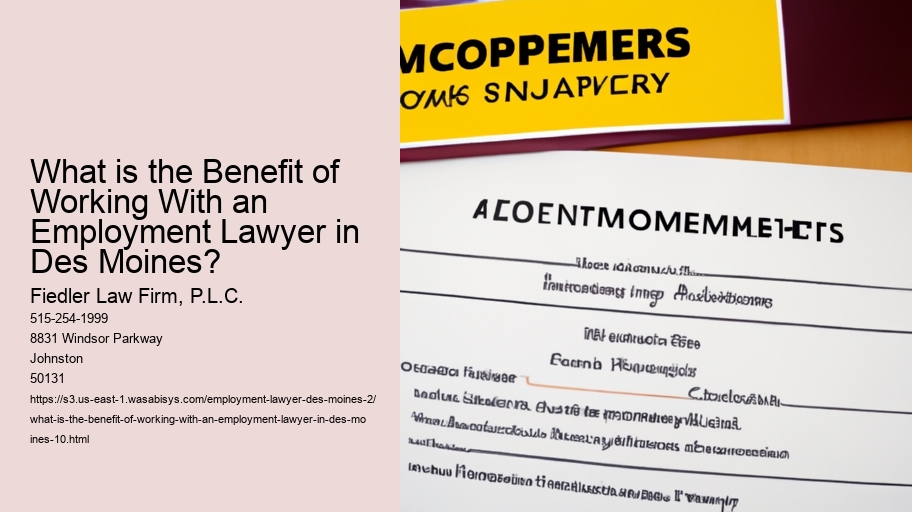 What is the Benefit of Working With an Employment Lawyer in Des Moines?