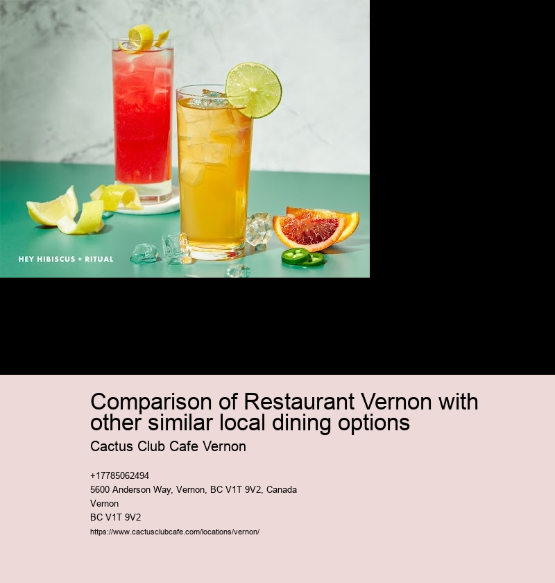 Comparison of Restaurant Vernon with other similar local dining options