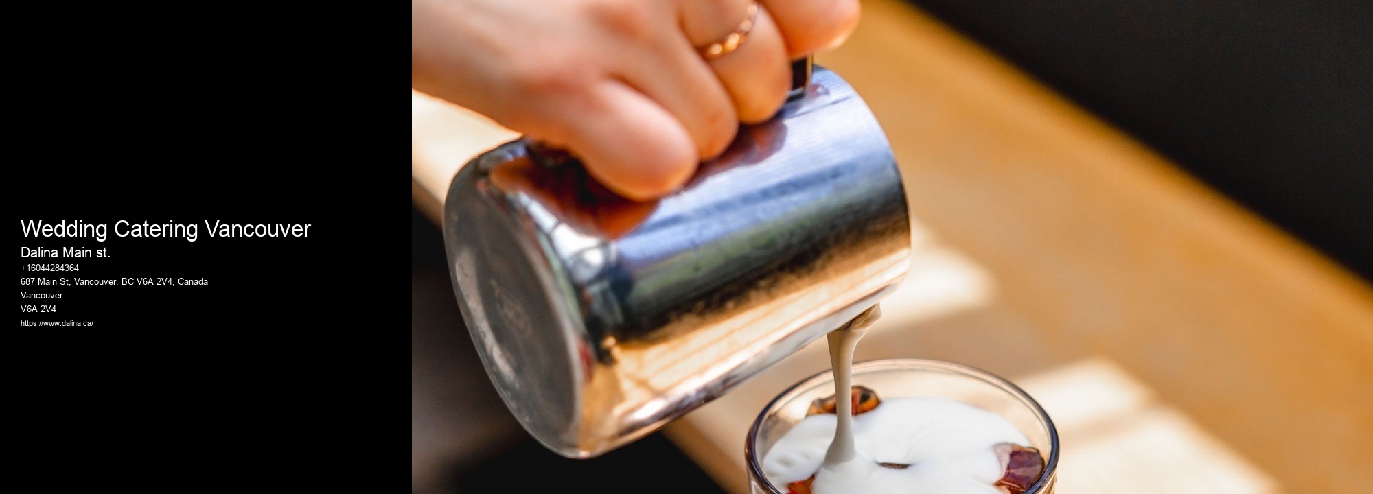 Custom Coffee Catering Wedding Catering Vancouver