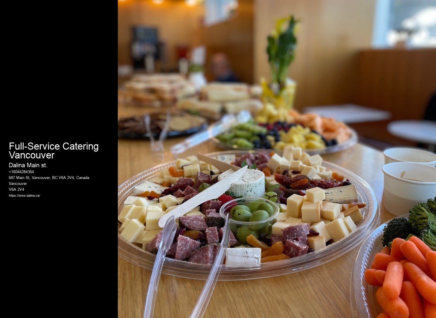 Affordable Party Catering Services Full-Service Catering Vancouver