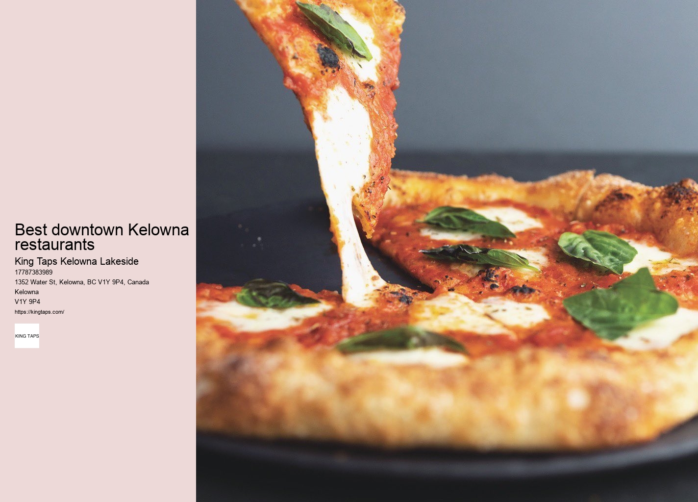 Kelowna waterfront dining specials