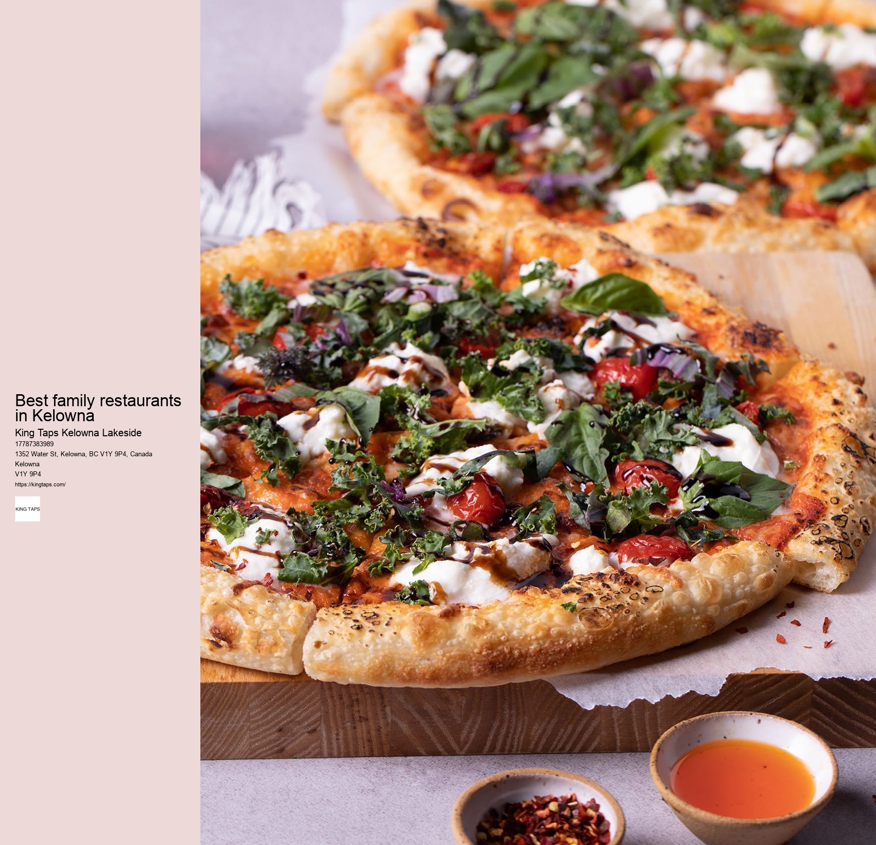 Lakeside dining specials Kelowna
