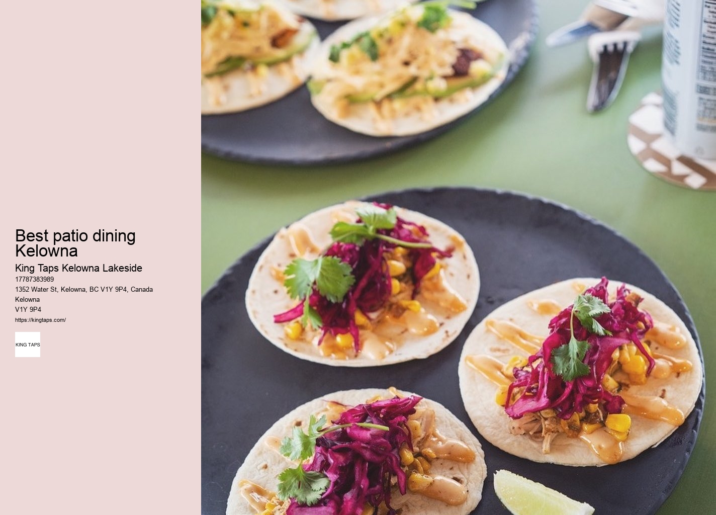 Family-friendly menus Kelowna