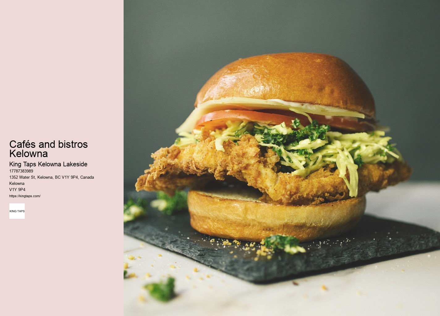 Gourmet burgers Kelowna