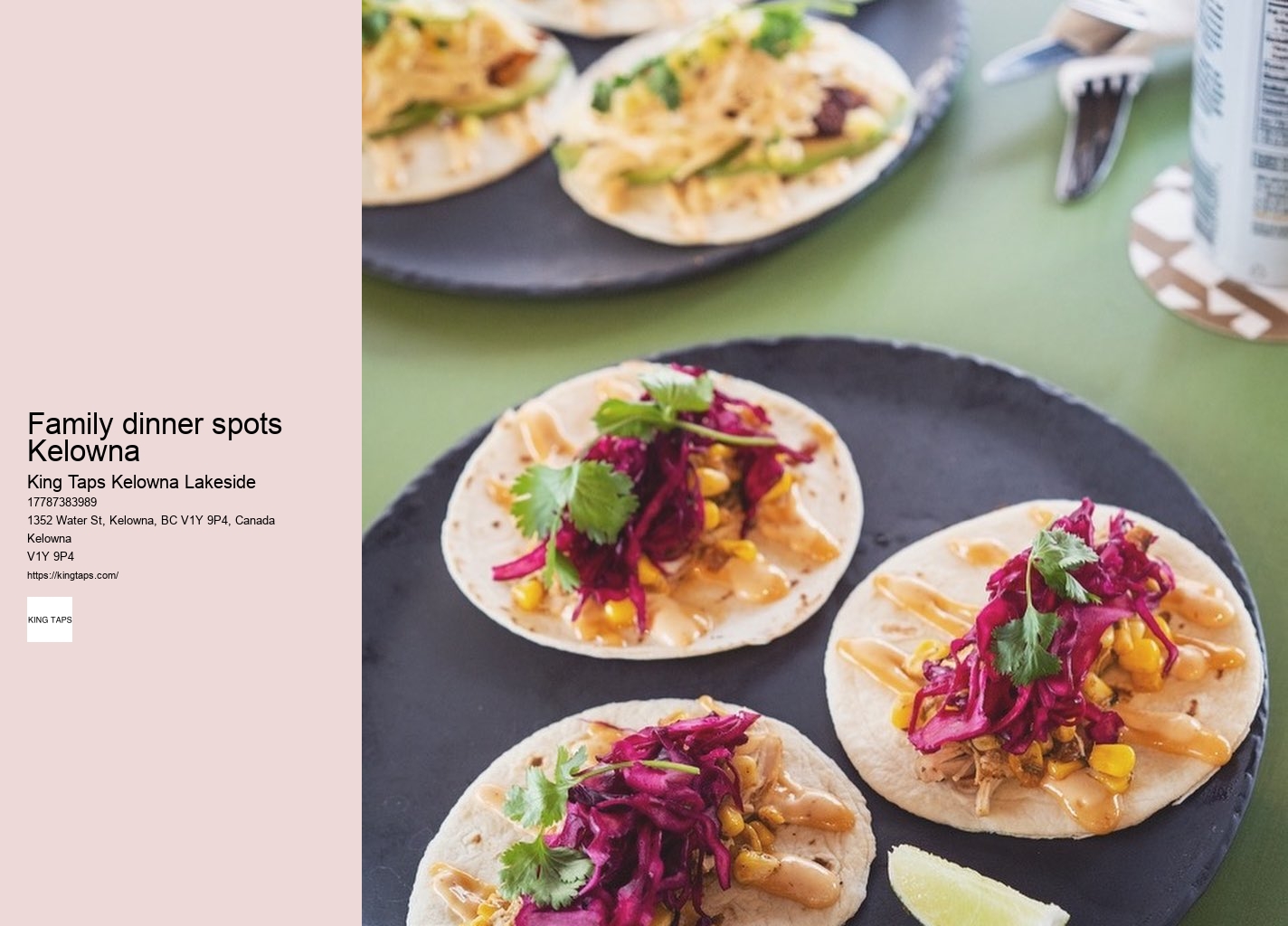 Vibrant dining scene in Downtown Kelowna