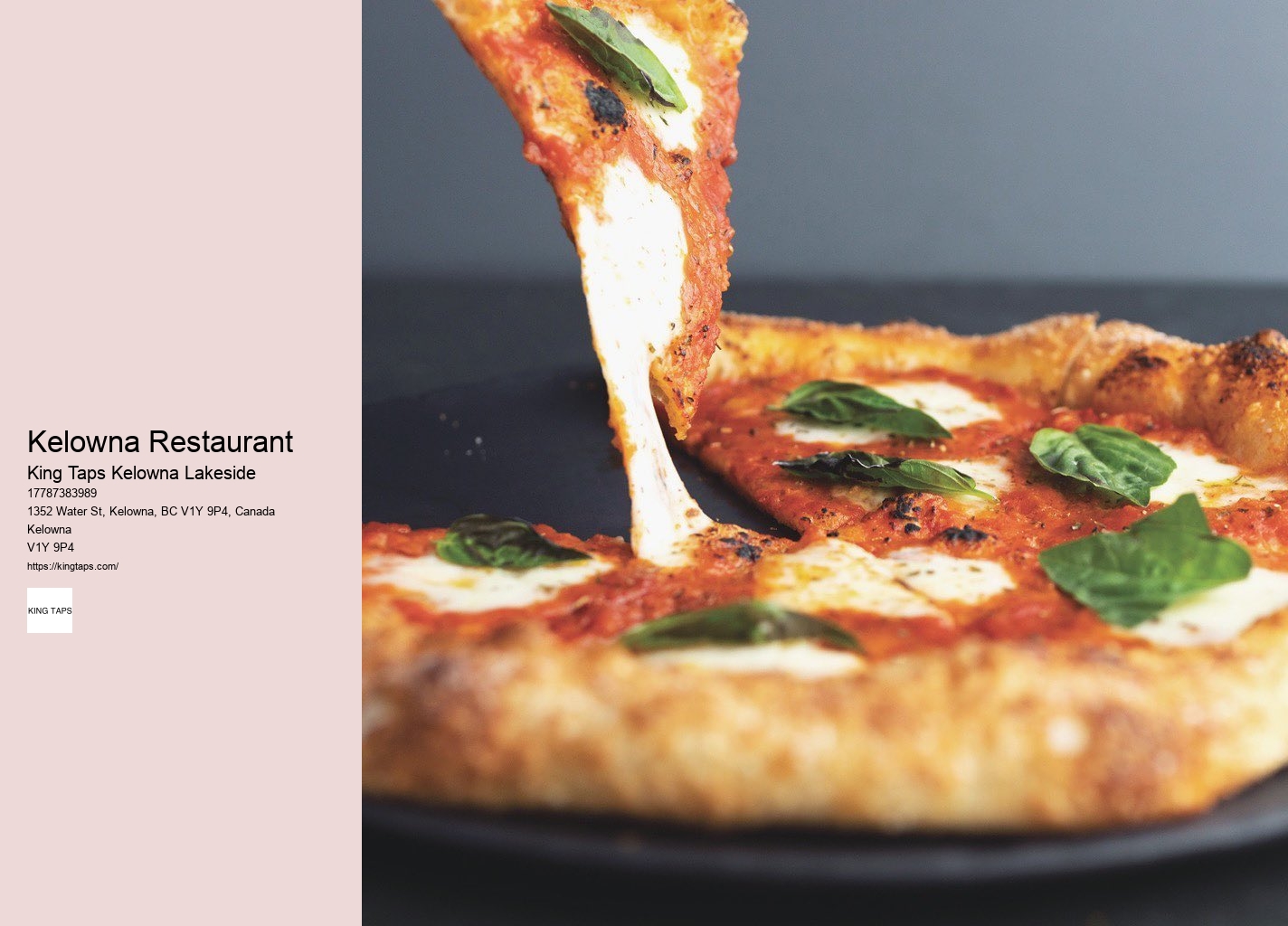 Lakeside dining with holiday-themed menus Kelowna