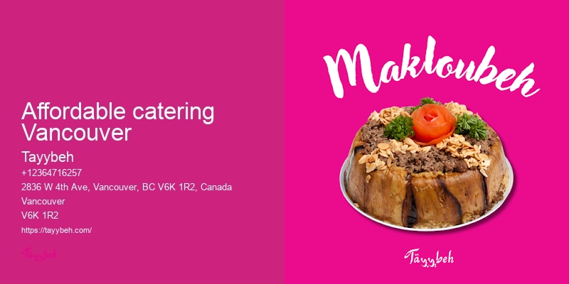 Vancouver event catering with variety