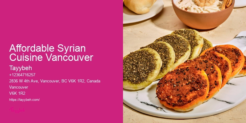 Syrian catering options Vancouver