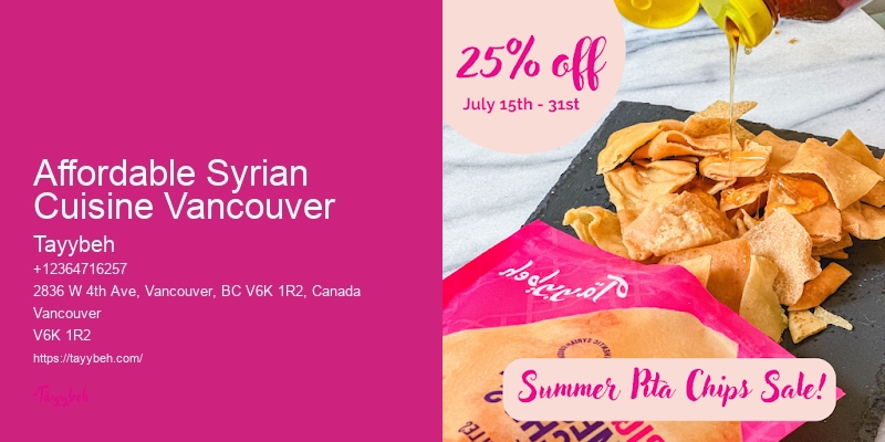 Vancouver Syrian Food Catering Reviews