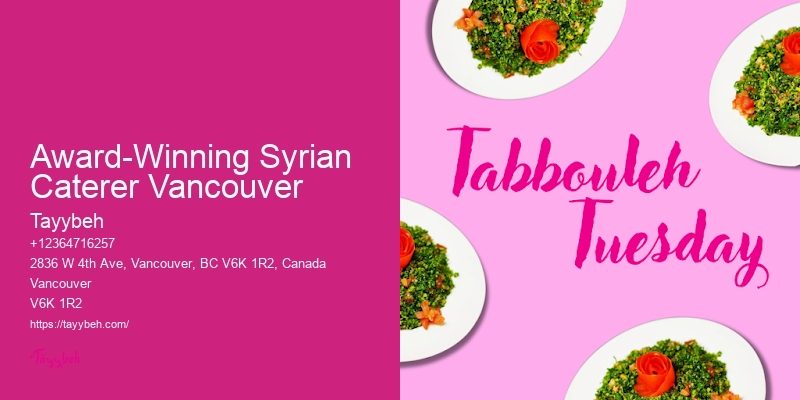 Syrian Catering Services Vancouver