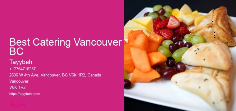 Vancouver catering menus