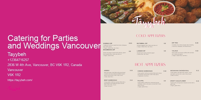 Catering for large groups Vancouver
