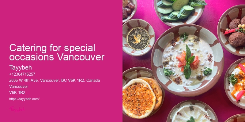 Plated Syrian Meals for Weddings Vancouver