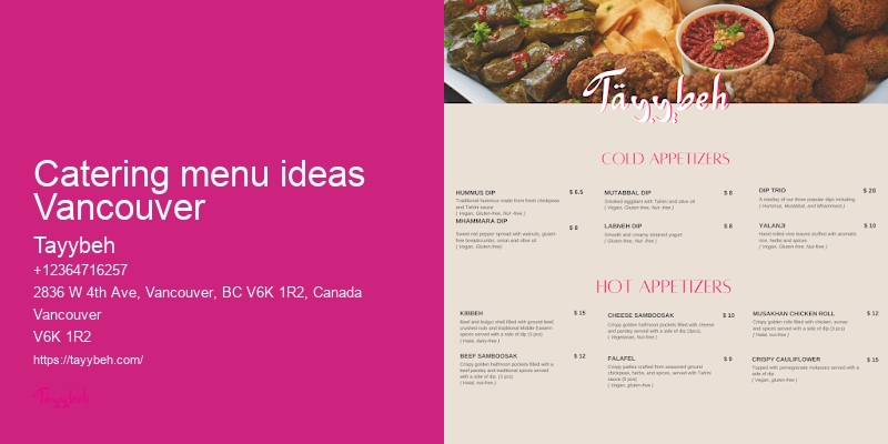 Professional catering services Vancouver