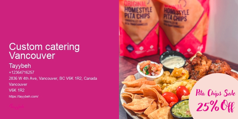 Personalized Catering Menus Vancouver