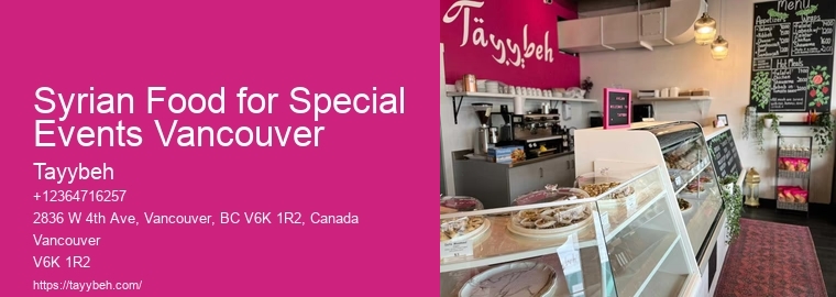 Vancouver catering menu ideas