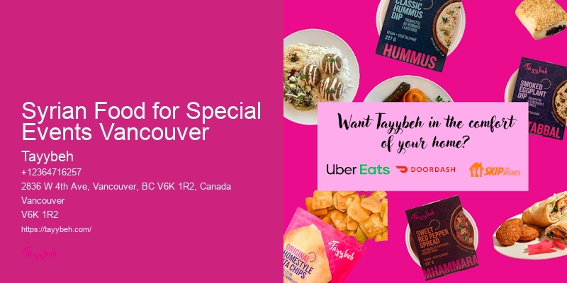 Syrian Food Events Vancouver
