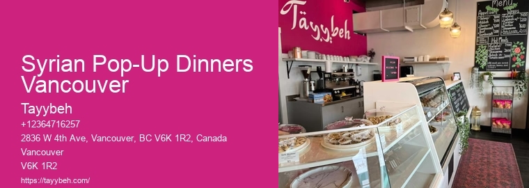 Syrian Food Catering for Weddings Vancouver