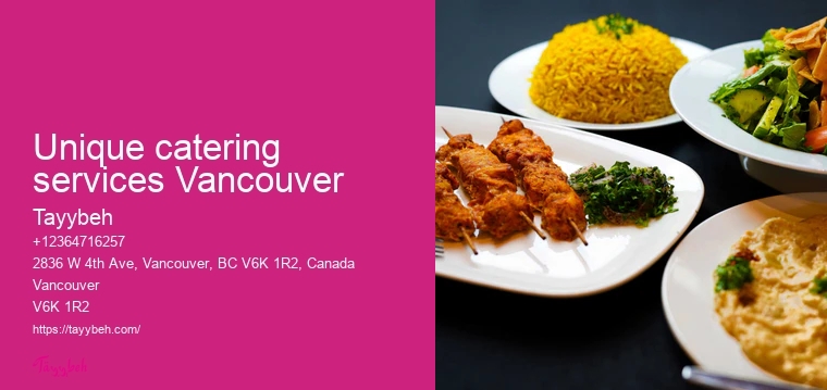 Vancouver catering for receptions and parties