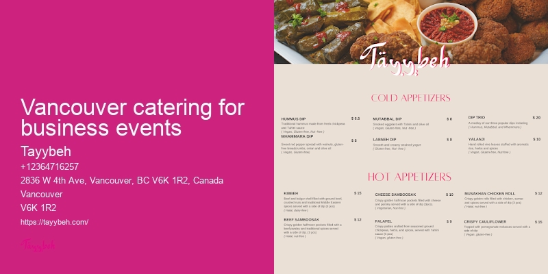 Catering for outdoor events Vancouver