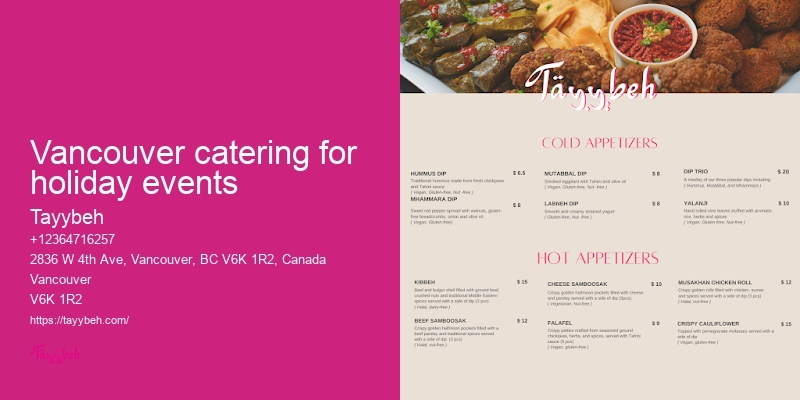 High-end catering Vancouver