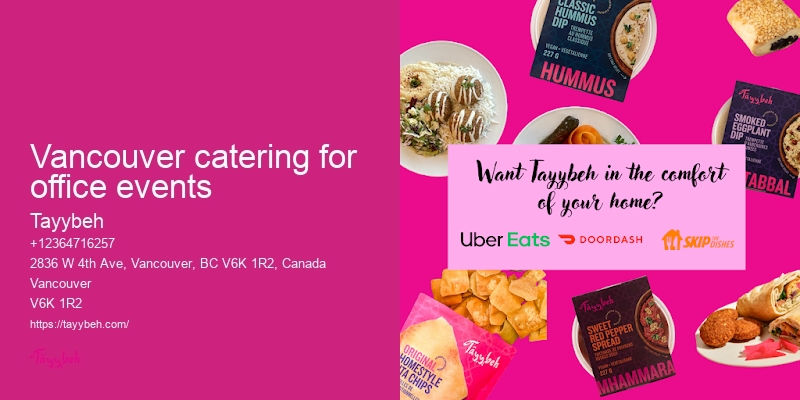 Vancouver catering for receptions and parties