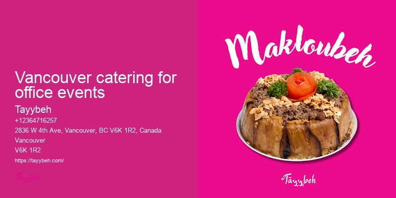 Vancouver catering for business meetings