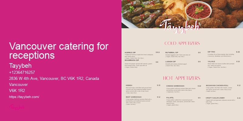 Catering for special events Vancouver