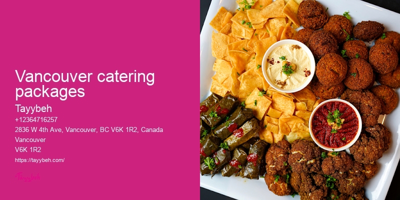 Vancouver catering company specials