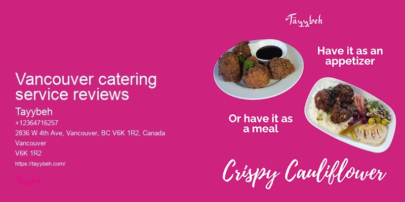 Syrian Cuisine for Weddings Vancouver
