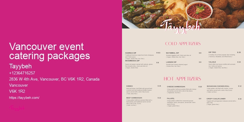 Vancouver dinner catering