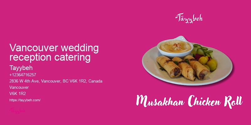Plated Syrian Meals for Weddings Vancouver