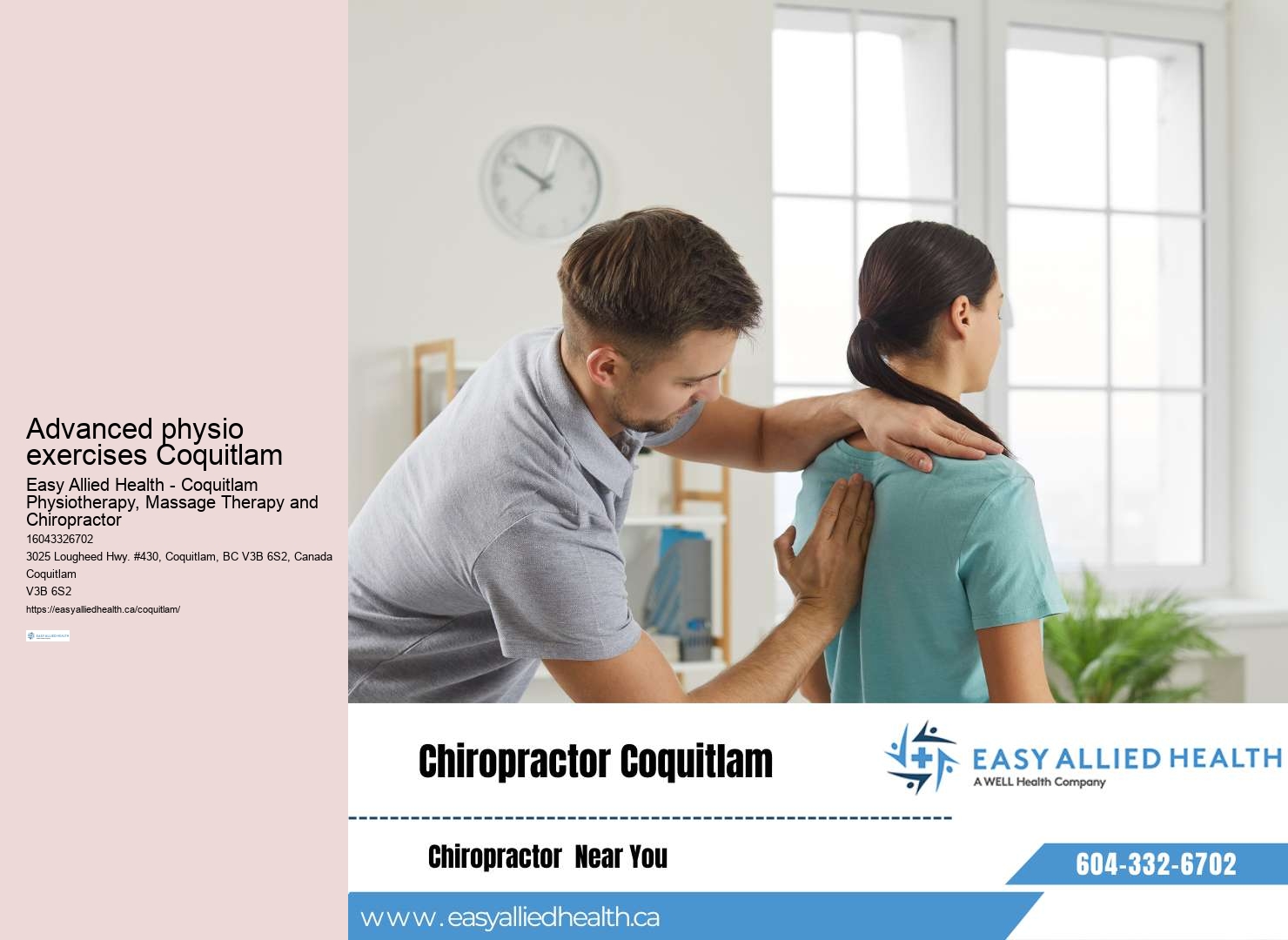Affordable physio appointments Coquitlam