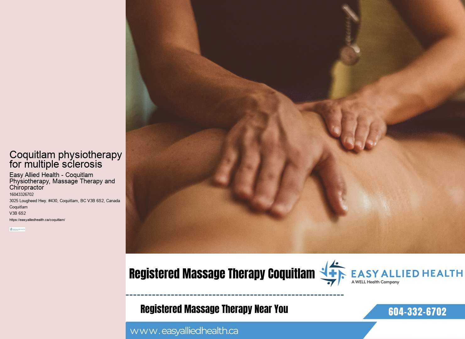 Accredited rehabilitation clinics Coquitlam