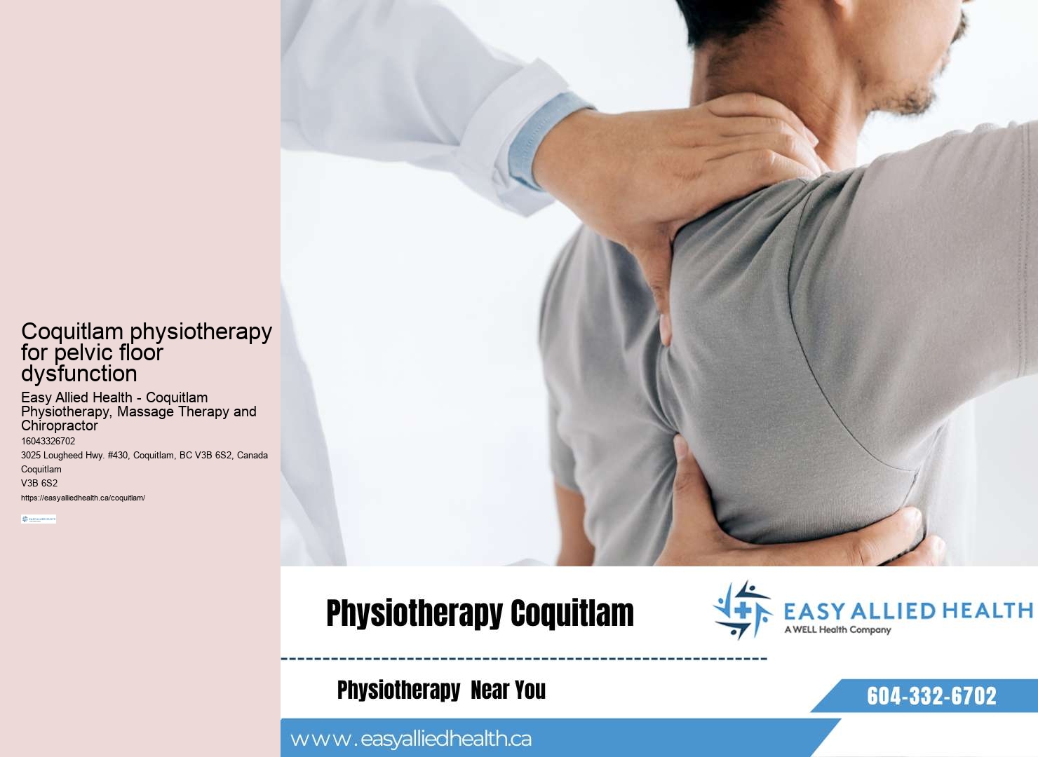 Leading physiotherapy clinic in Coquitlam