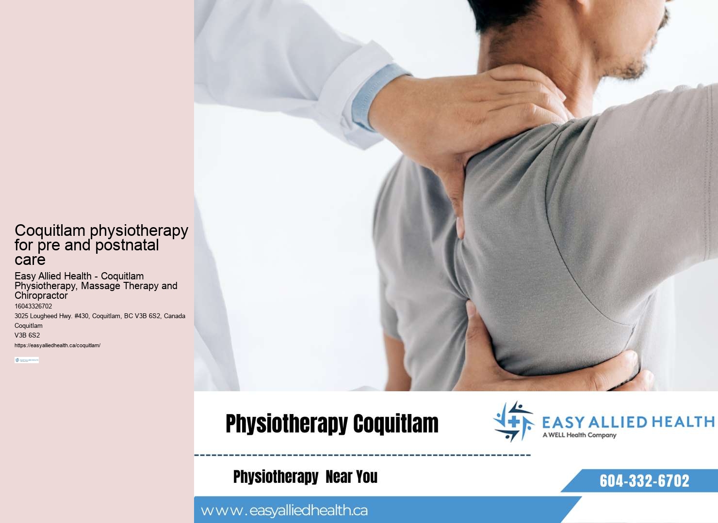 Coquitlam physiotherapy for health promotion