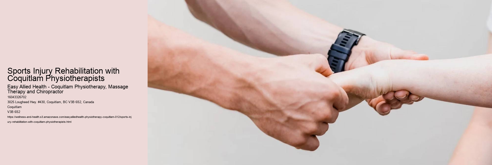 Sports Injury Rehabilitation with Coquitlam Physiotherapists