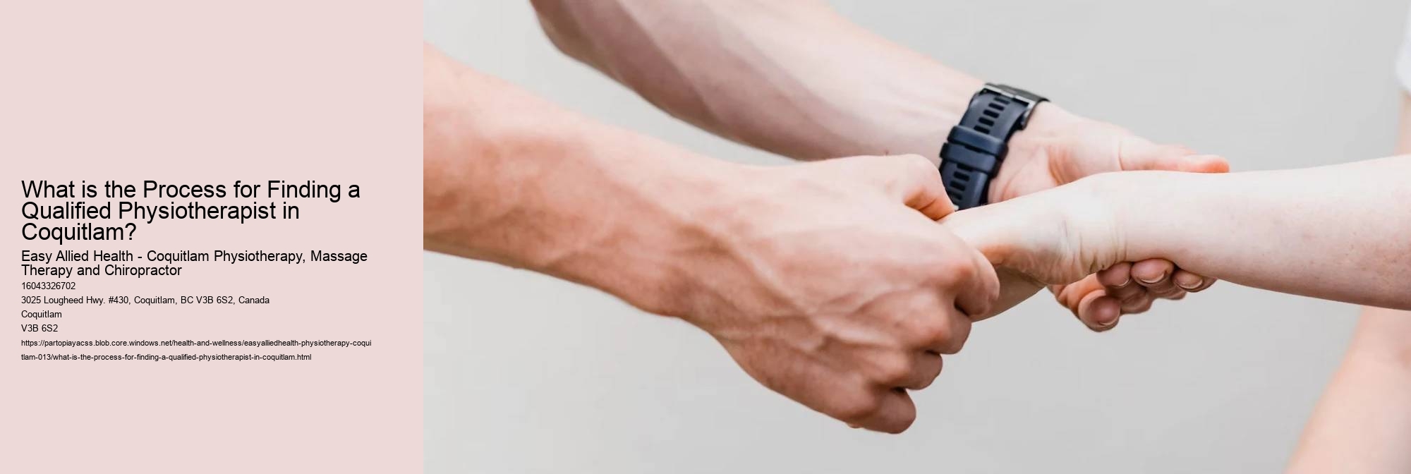 What is the Process for Finding a Qualified Physiotherapist in Coquitlam?