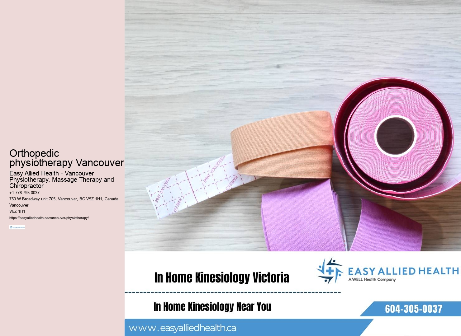 Manual physiotherapy techniques Vancouver