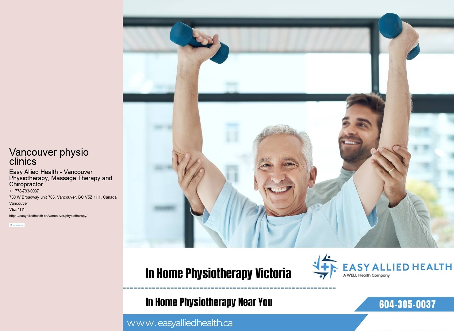 Home physiotherapy exercises Vancouver