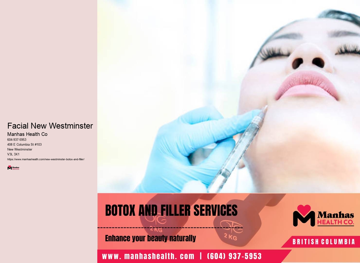 Botox and facial care New Westminster