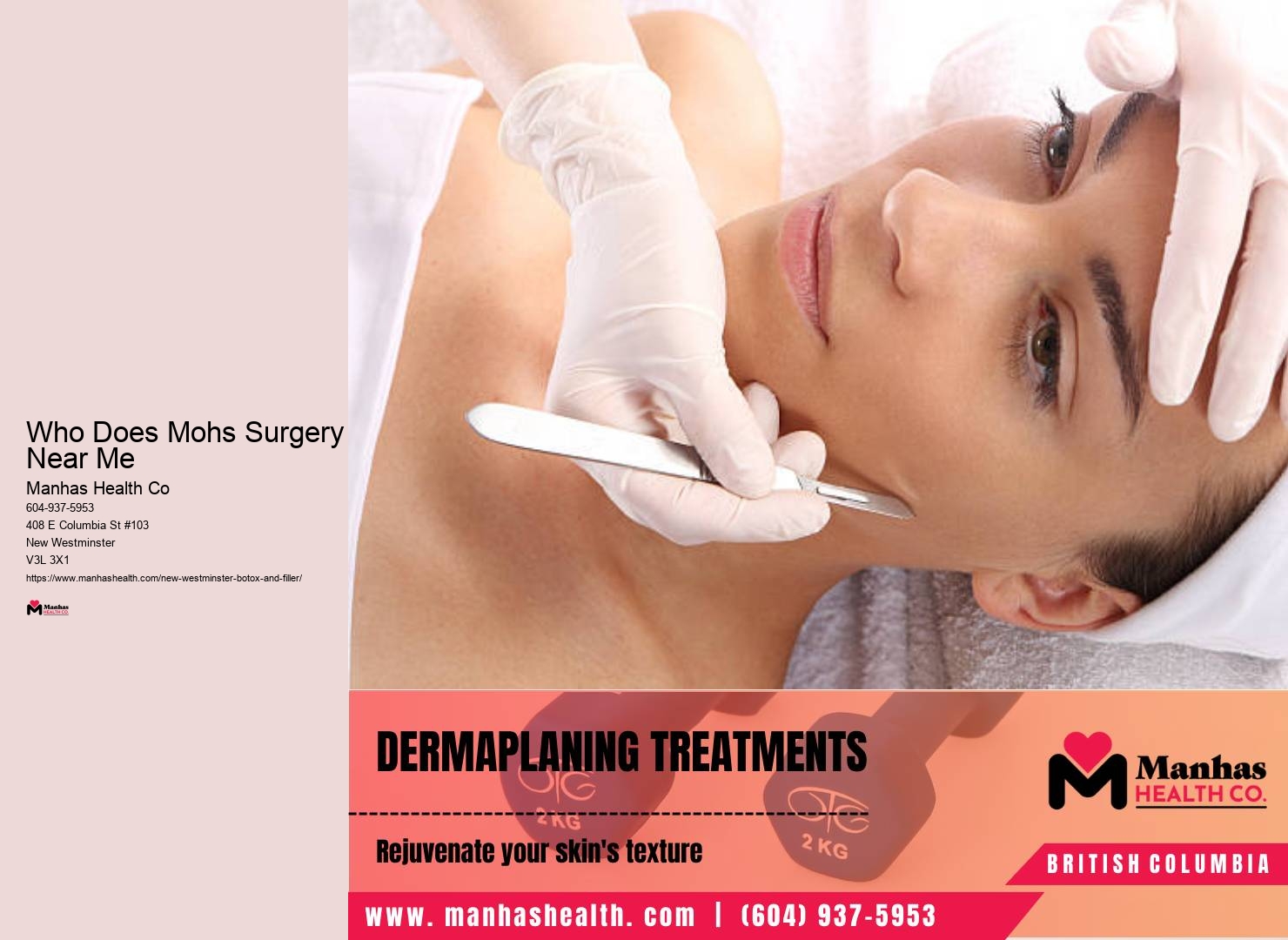 Facial aesthetic care New Westminster