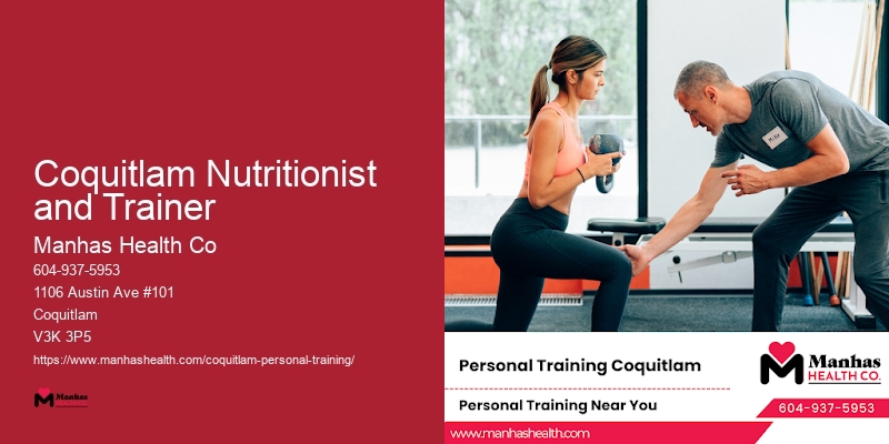 Coquitlam Nutritionist and Trainer Affordable Workout Programs