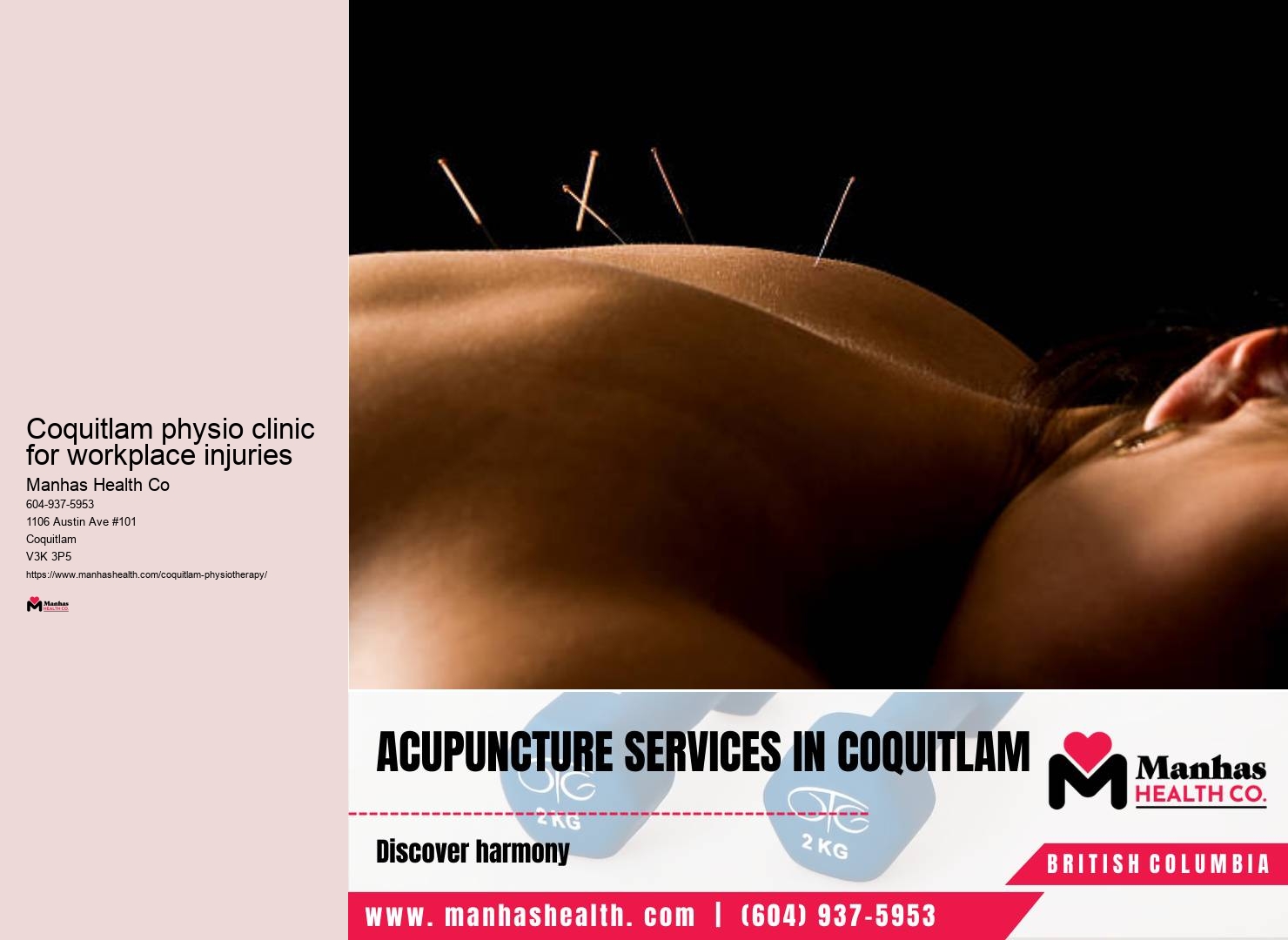 Coquitlam physio clinic for workplace injuries physiotherapist booking online