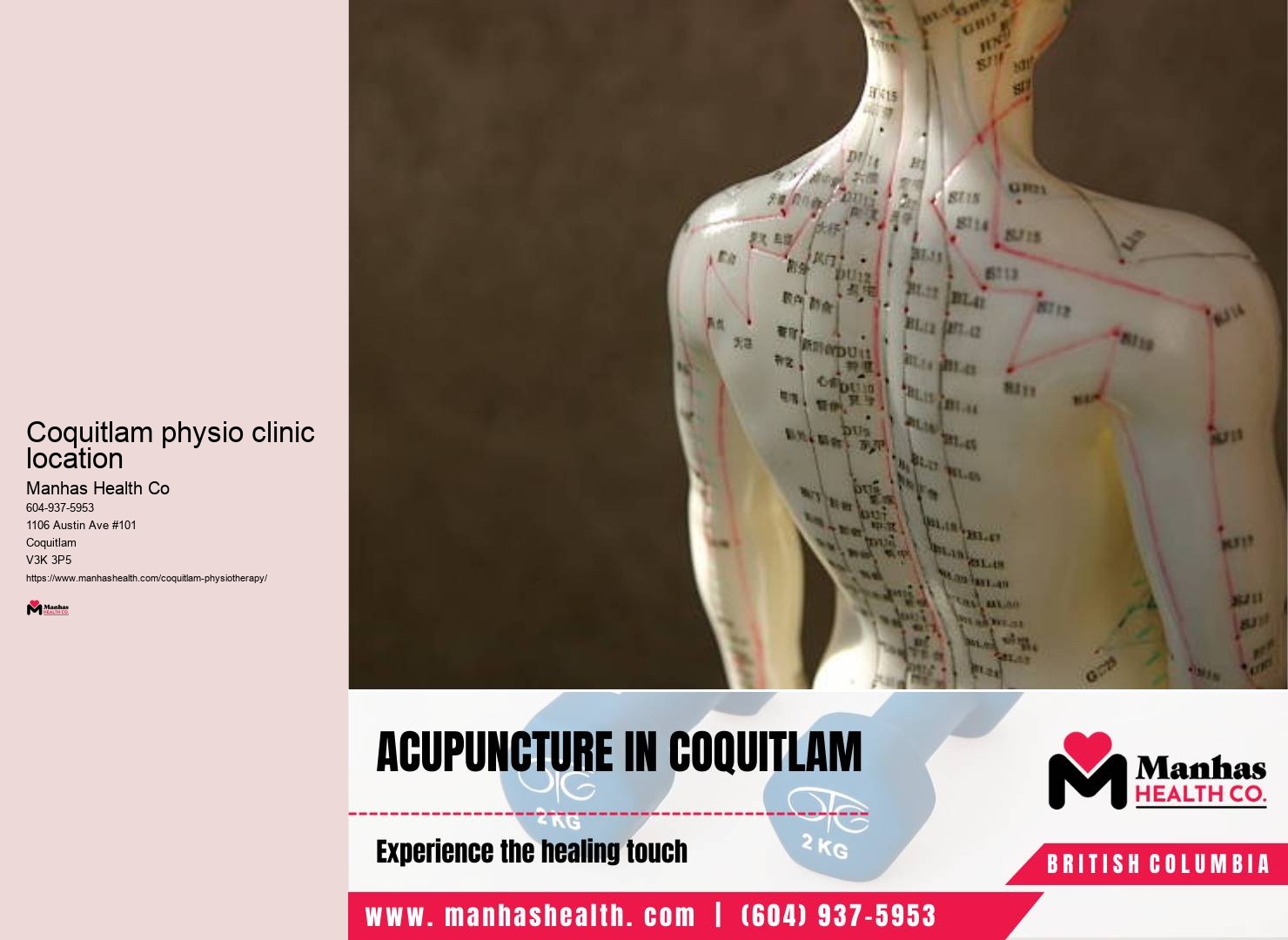 Coquitlam physio clinic location physiotherapy clinic accessibility