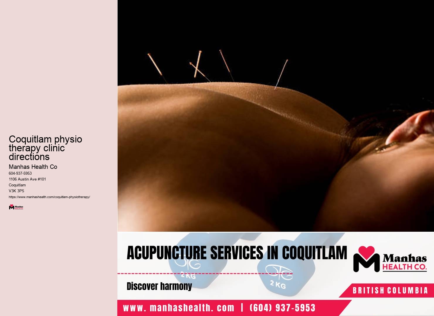 Coquitlam physio therapy clinic directions physiotherapy for upper body pain
