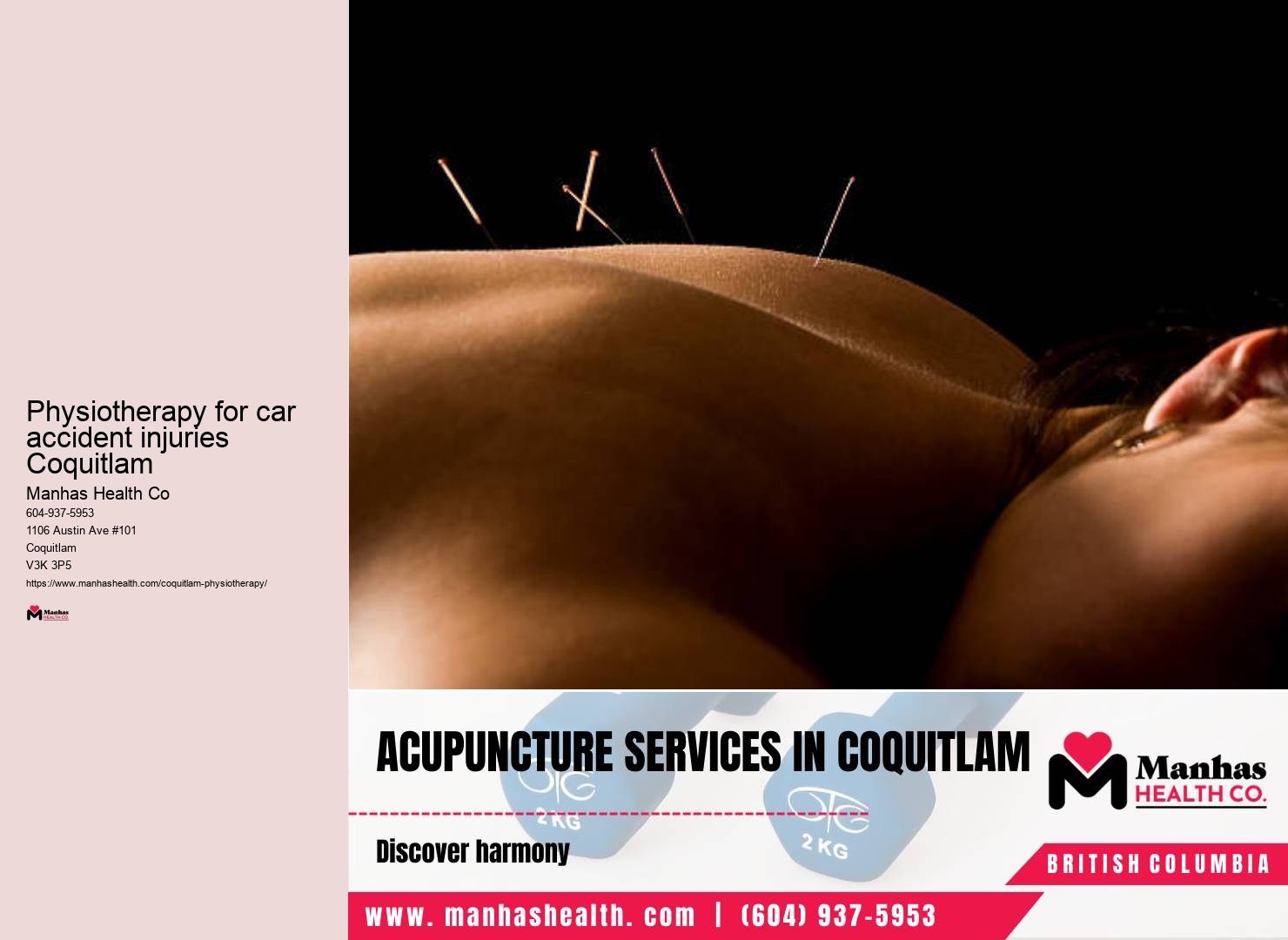 Physiotherapy for car accident injuries Coquitlam clinic for orthopedic physiotherapy